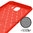 Flexi Slim Carbon Fibre Case for Samsung Galaxy J4 - Brushed Red